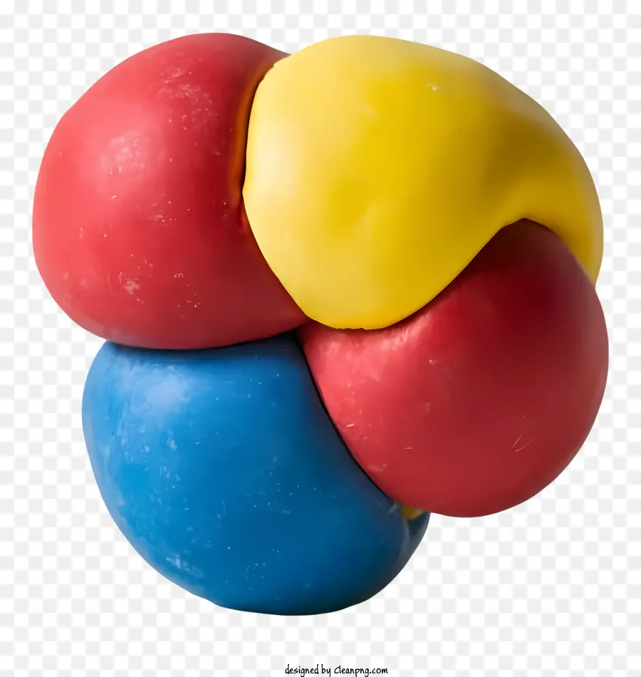 three-dimensional model ball blue and red coloring solid object flexible material