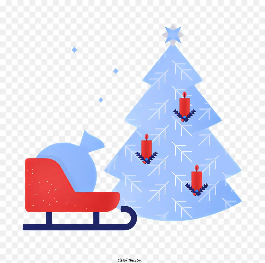 Weihnachtsmann - Santa fährt mit Geschenken schlitten; 
schwarzer Hintergrund