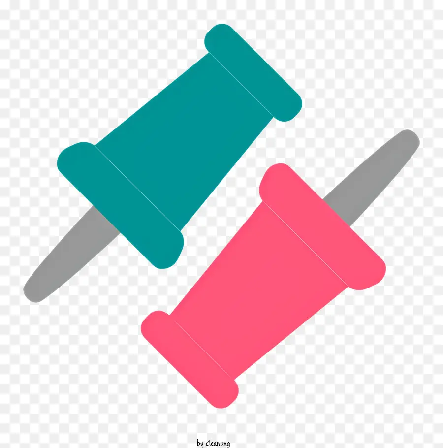 misura di nastro - Pinze rosa e blu con metro a nastro allegato e file unghie su sfondo nero