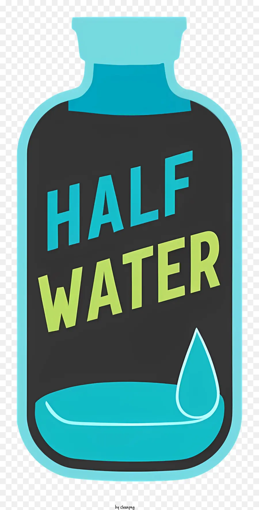 chai thủy tinh chai nước nửa nước nhỏ giọt nước thiết kế đơn giản - Chai thủy tinh nước với nhãn 