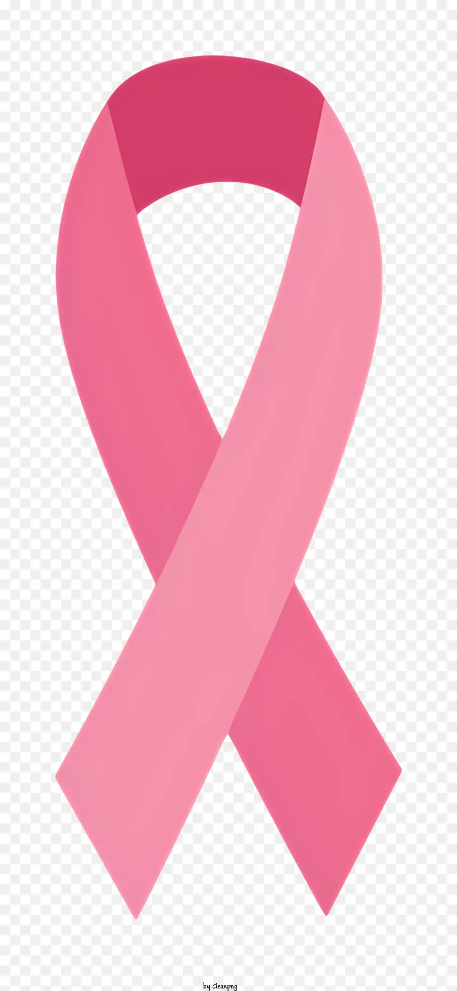 Pink Ribbon - Flaches rosa Band auf schwarzem Hintergrund, keine Details