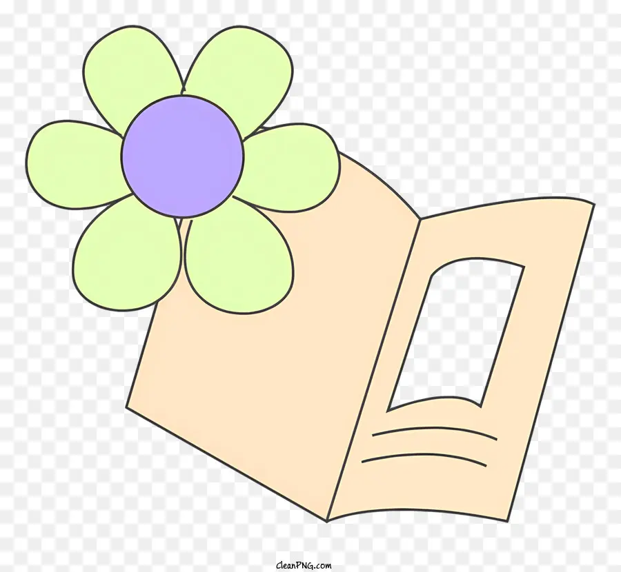 Buch mit Blumencover Pink und Purple Daisy Open Book mit Textblume auf Buchcover Daisy mit Spread Blütenblättern - Offenes Buch mit Blume, rosa Gänseblümchen, schwarzer Hintergrund