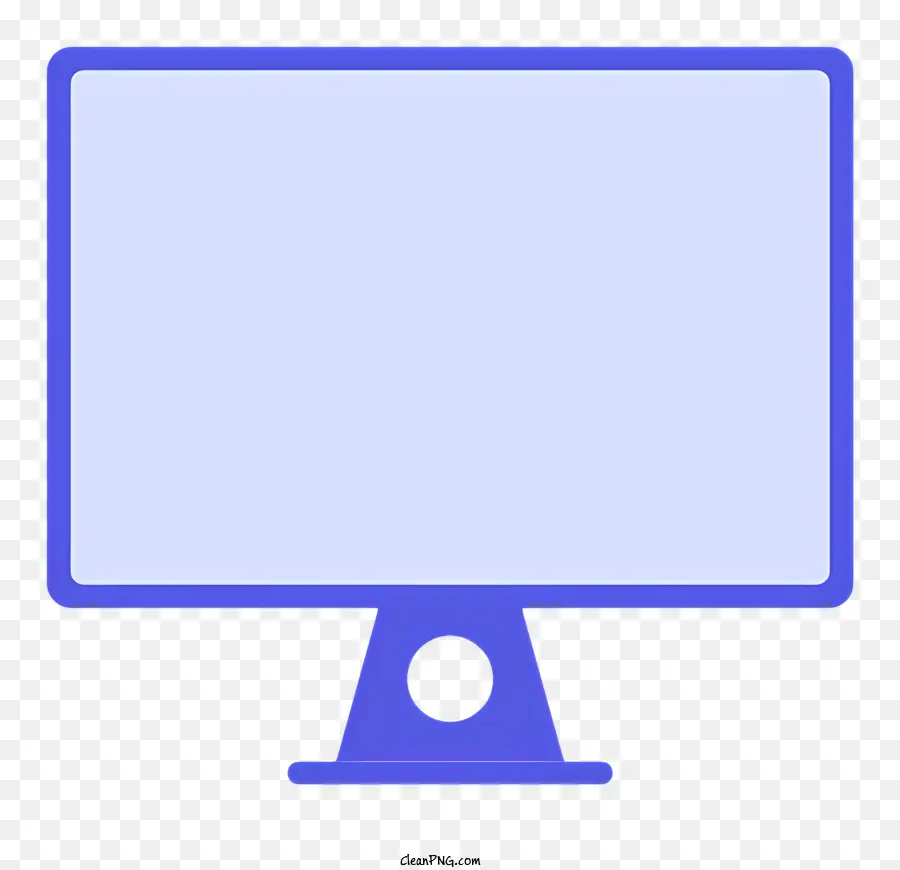 computer monitor white screen black stand white base blue bezel