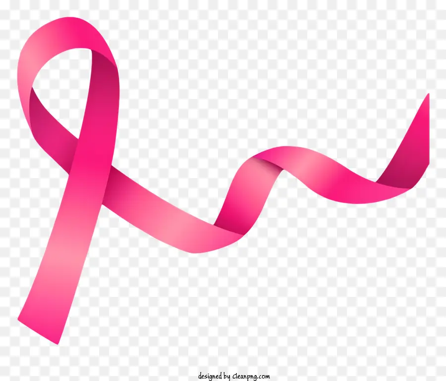 Pink Ribbon - Pinkband auf schwarzem Hintergrund repräsentiert das Bewusstsein des Brustkrebs