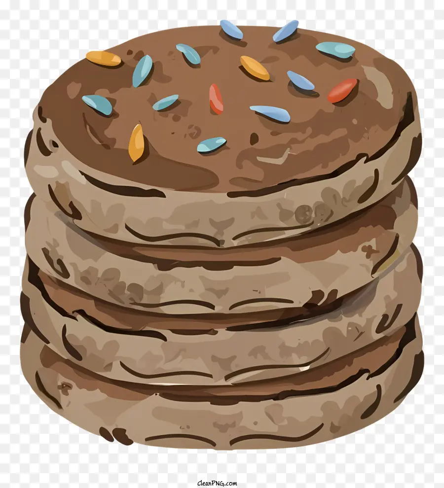 Rắc - Sôcôla Pancake Stack ngon với rắc đầy màu sắc