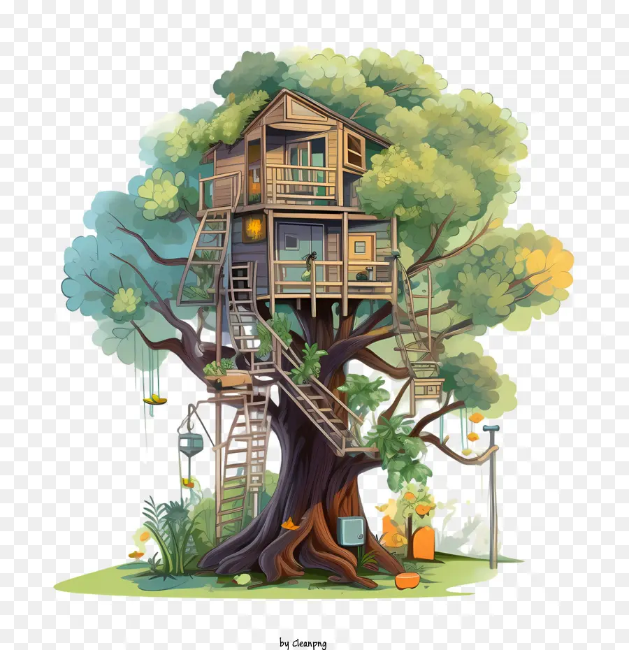 Tree House Treehouse Kids Adventure Playground - 