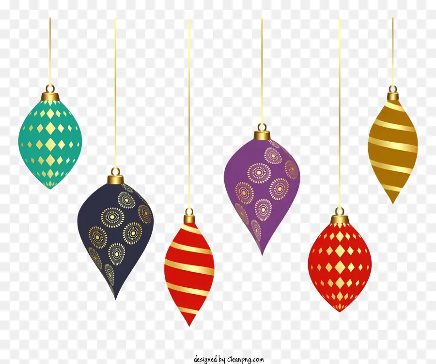 dekorative hängende Ornamente Glas Ornamente schimmernde Ornamente hell gefärbte Ornamente Metallkette - Bunte Glasschmuck, die an einer Metallkette hängen