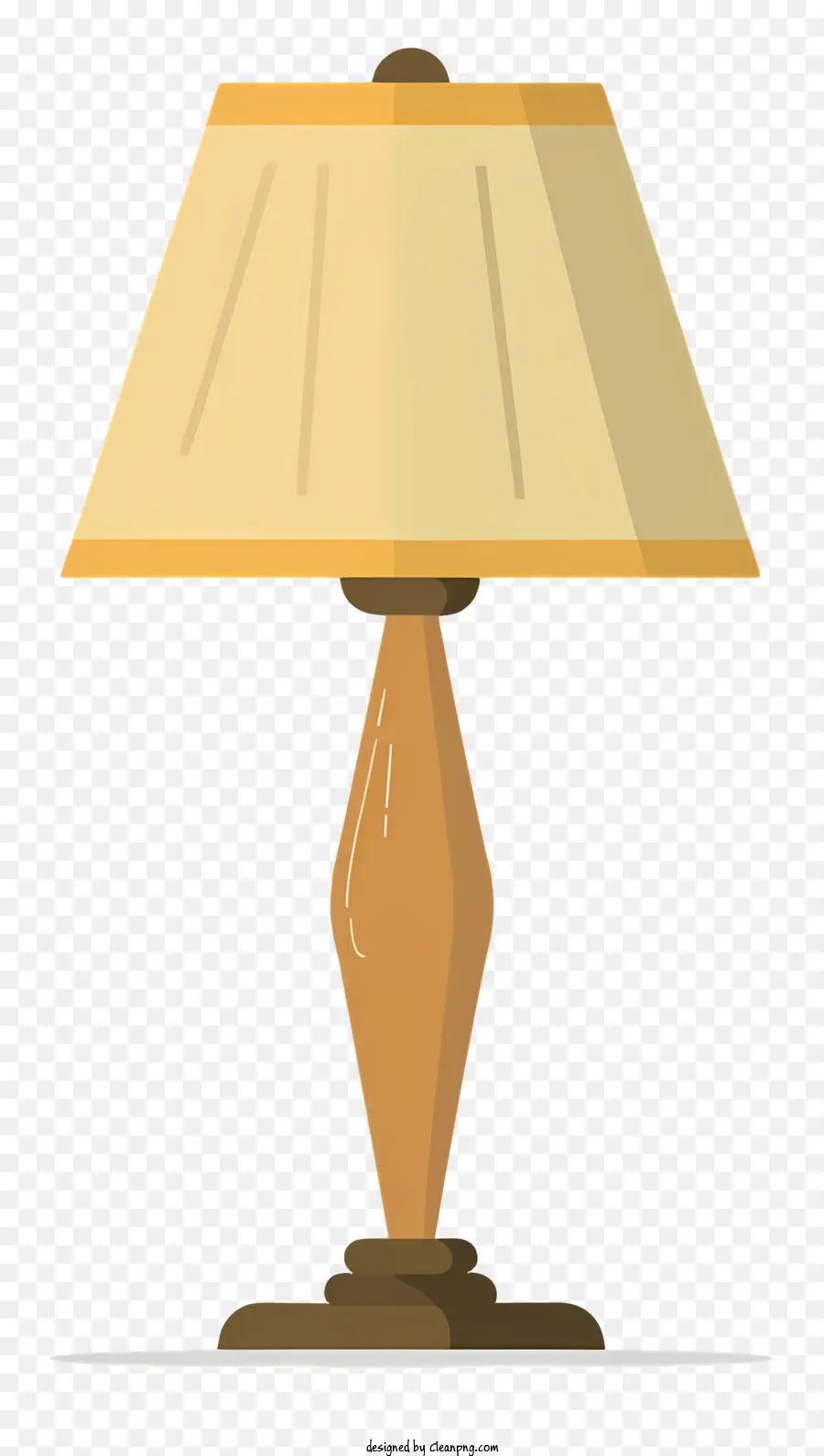 Lampen Schatten brauner Stoff Holz Basis Beige Stoff - Beleuchtete braune Lampe mit Beige Stoffton
