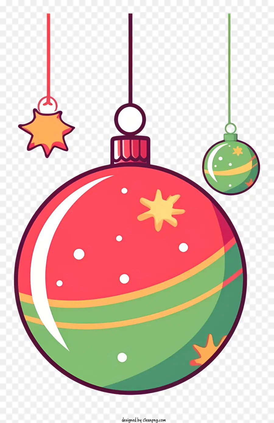 Oggetto decorativo colorato Ornamento natalizio in plastica Ornamento rosso e verde Schema di colori Decorazione a stella Ornamento sospeso - Ornamento di Natale colorato di plastica appeso con la stella