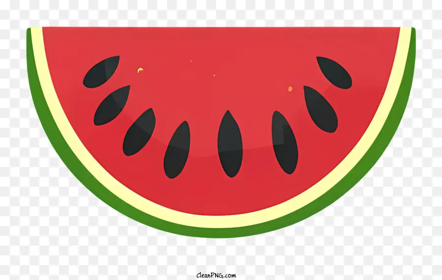 Wassermelone - Scheibe reife Wassermelone mit gekrümmten Kanten