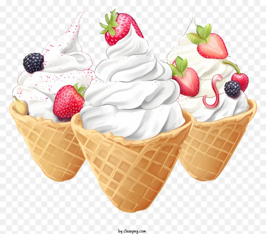 vanilla ice cream chocolate syrup strawberries whipped cream cherry