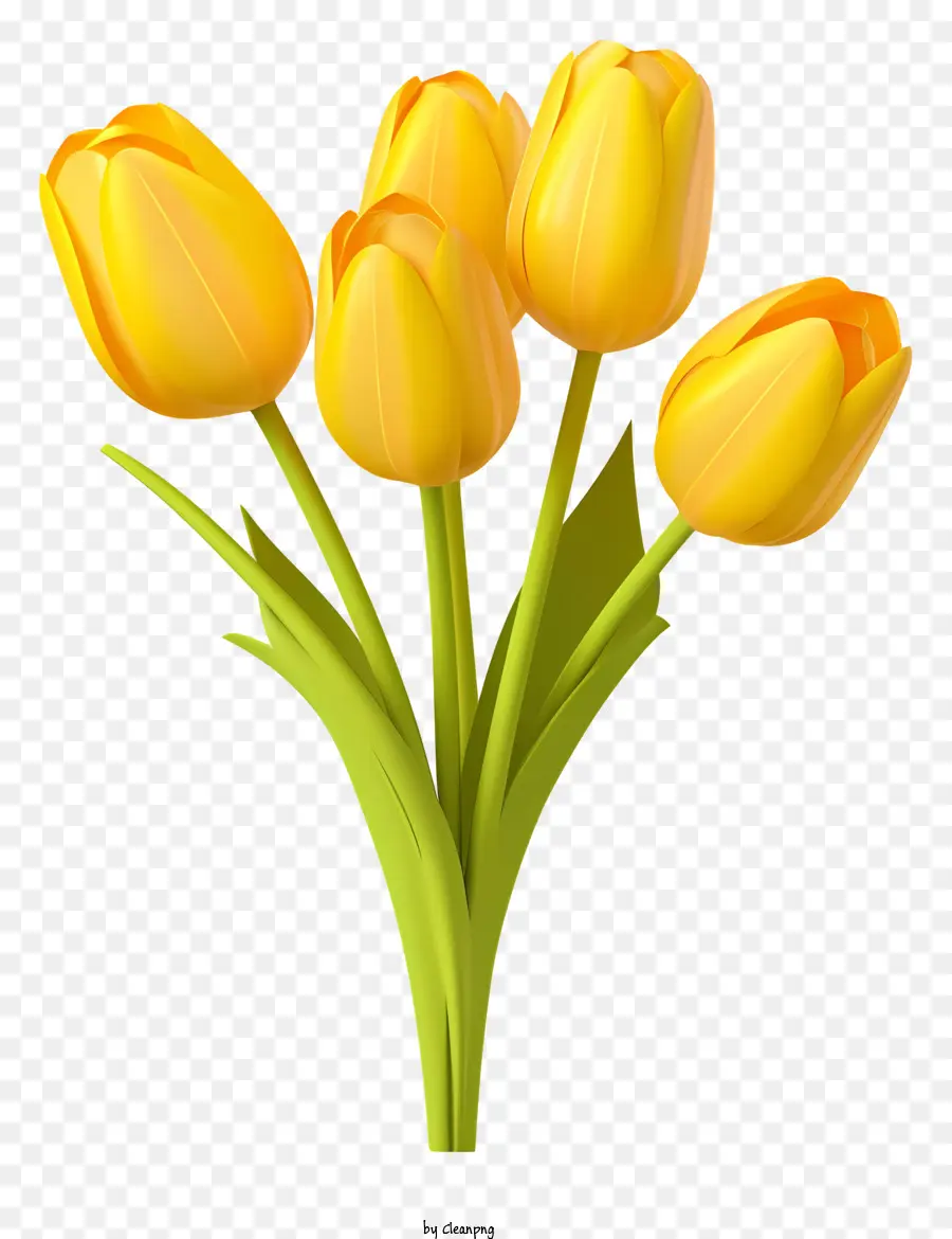 TULUPI GIALLI CONTRUZIONE VASO DI FIERI DI BOUQUET - Immagine: bouquet di tulipano giallo disposto in vaso