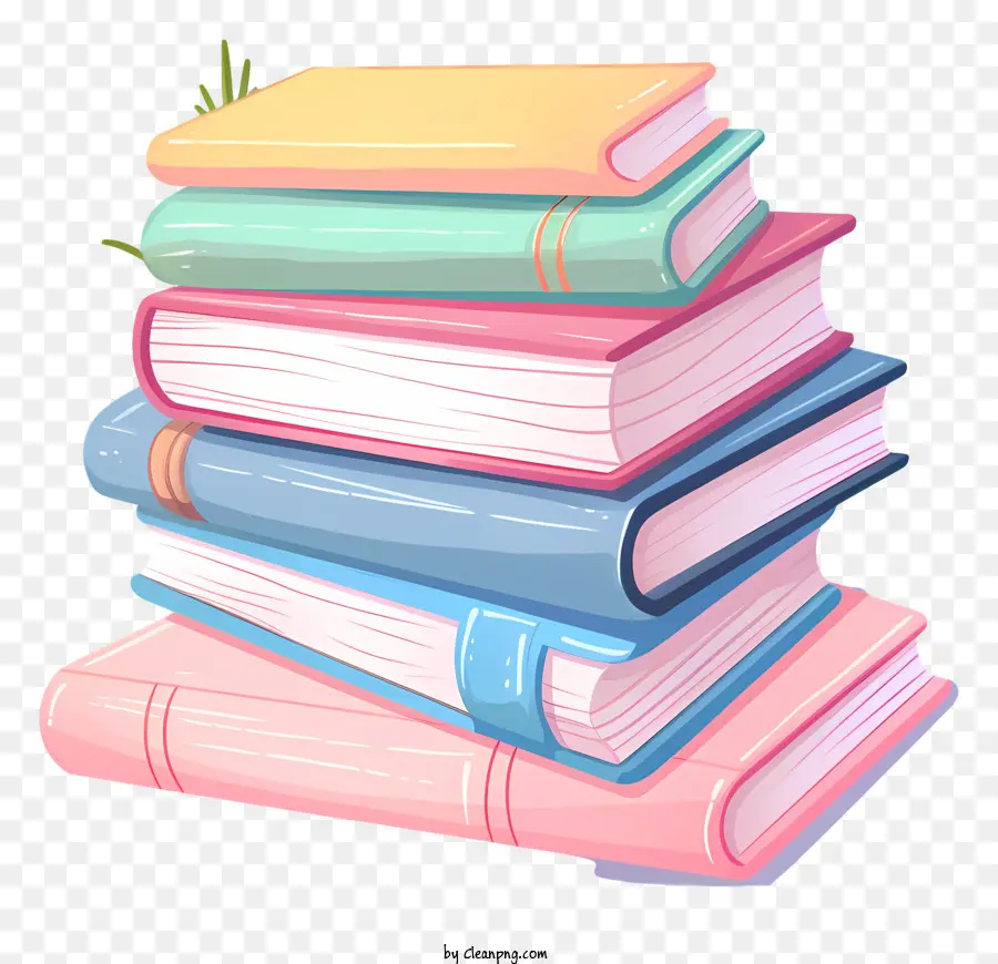 Gebrauchte Bücher Taschenbücher Bücher Buch Cover -Stile vergilbte Seiten hervorgehobene Bücher - Stapel von gut verwendeten, farbenfrohen, hervorgehobenen Büchern