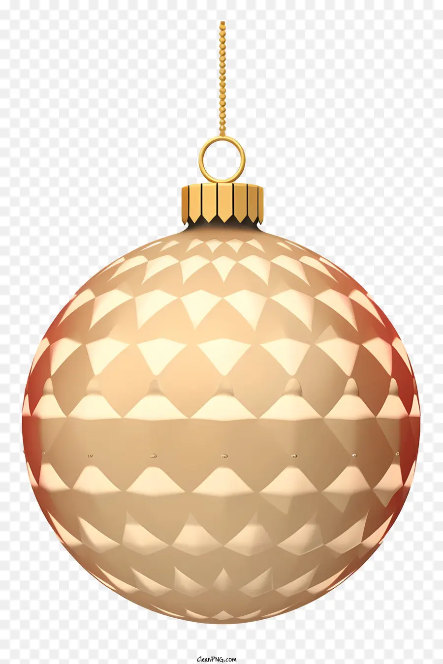 beige and golden ornament sphere ornament repeating pattern of circles triangular shape arrangement hanging ornament