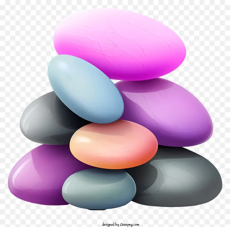 pebbles stack colors shapes sizes