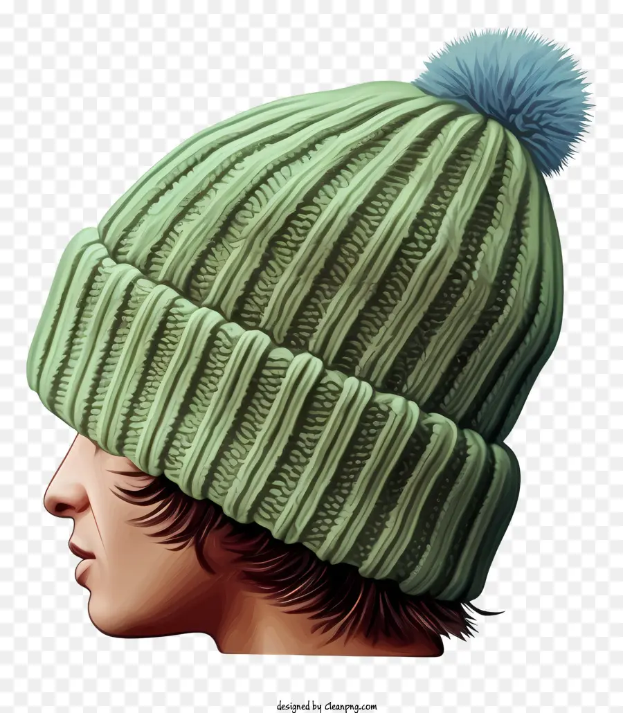 cappello di inverno - Cappello da berretto a maglia verde per adulti, versatile