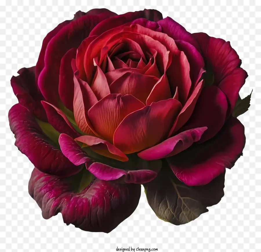 rote rose - Realistische, rote Rose mit grünen Blättern. 
Friedlich