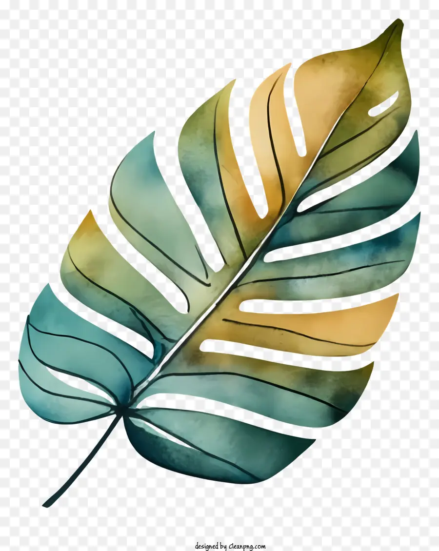 Watercolor leaf