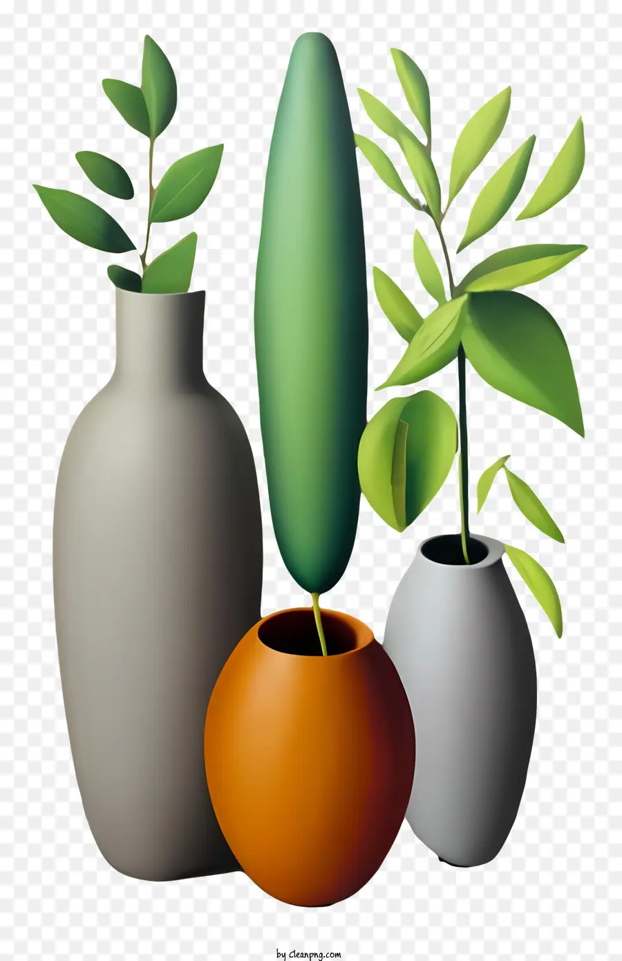 lila Blume - Vasen mit Pflanzen symbolisieren Wachstum und Leben