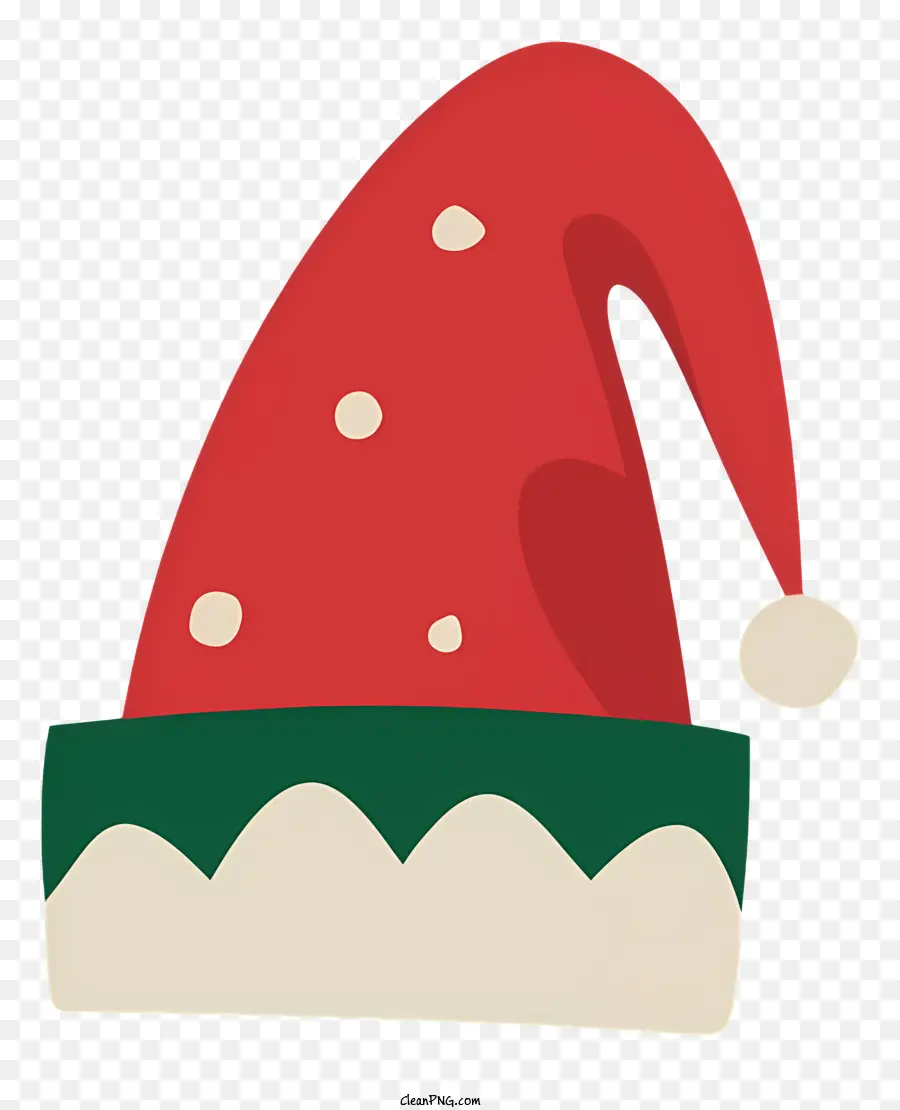 santa Hut - Rot -weißer Weihnachtsmütze mit Bobble