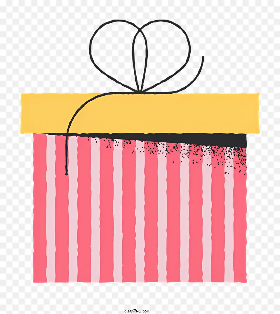 Geschenkbox - Dekorative Geschenkbox mit rosa und gelben Streifen
