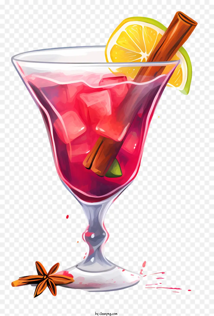 ricetta cocktail cocktail rosso cune di calce spicchi di cannella a pizzico di sale - Cocktail rosso con lime, cannella, sale e lime