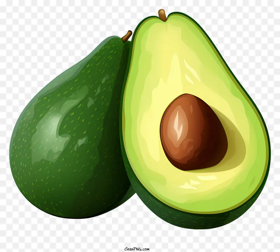 Avocado - Nahaufnahme Bild frischer, reifen Avocado-Hälften