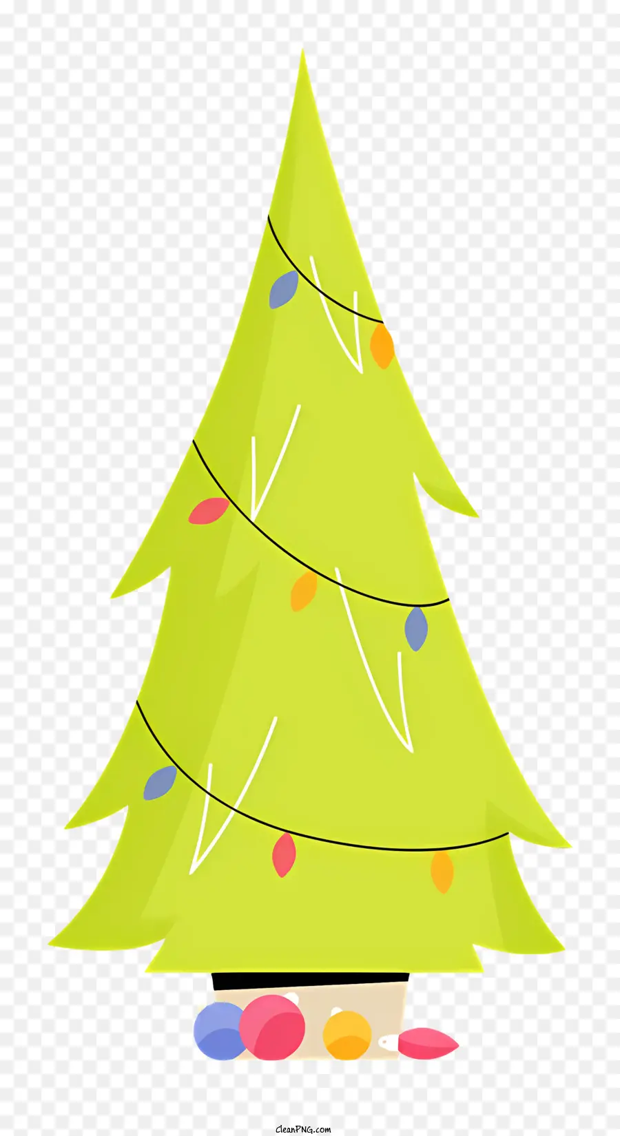 Weihnachtsbaum - Zylindrischer Papier Weihnachtsbaum mit farbigen Lichtern