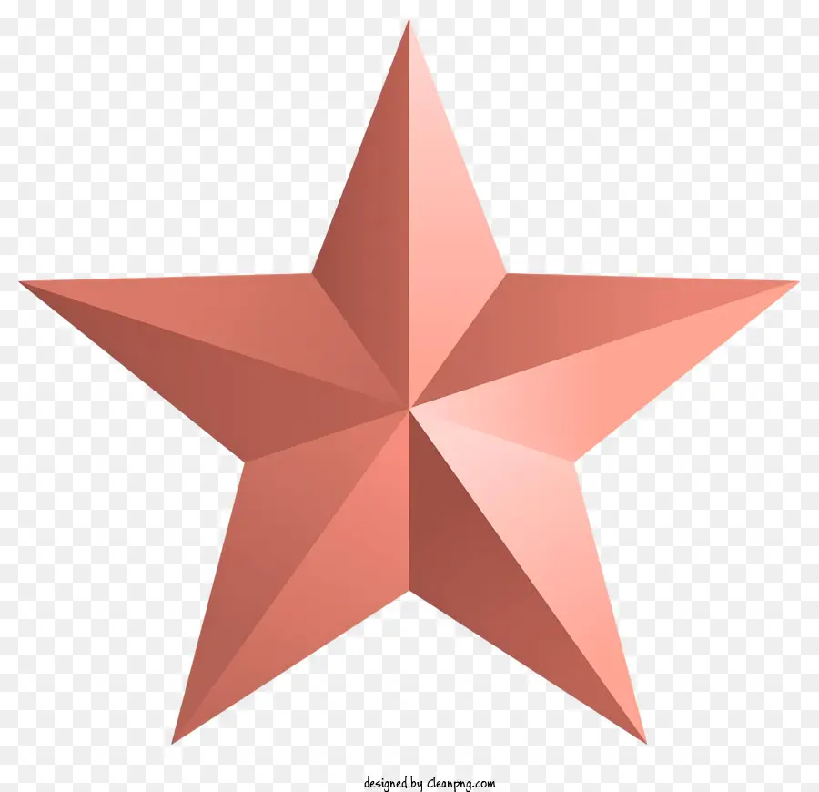 Stern - Pink Stern, fünf Punkte, metallisches/Kunststoffmaterial, schwarzer Hintergrund