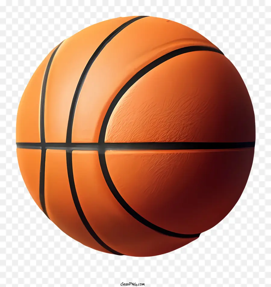 Basketball Schwarzer Hintergrund glänzende reflektierende lebendige Farben - Lebendiger, glänzender Basketball auf schwarzem Hintergrund