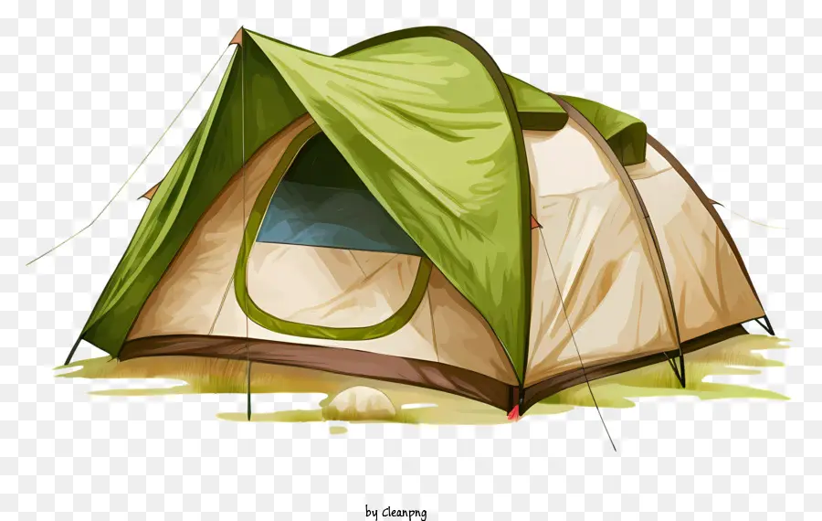 Avventura all'aperto in campeggio da tenda da campeggio - Immagine in bianco e nero di un falò all'interno di una tenda