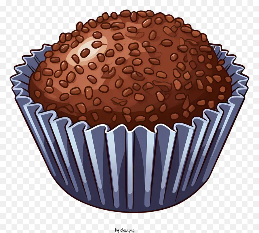 chocolate muffin chocolate chips blue cupcake wrapper brown chocolate chips texture
