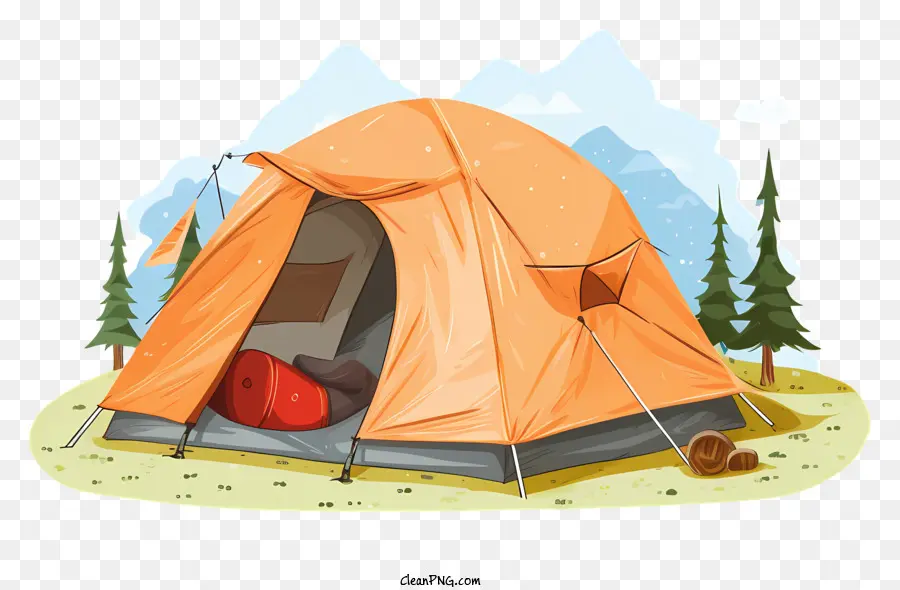Camping -Zelt -Rucksack -Wanderausrüstung Outdoor Adventures Naturexploration - Zelt mit Bären -Rucksack vorne, Berge