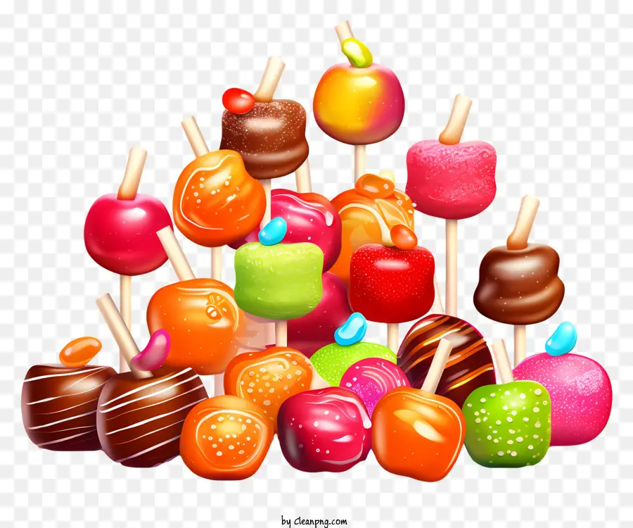 Candy piramide colorate caramelle caramelle forme snack deliziosi dolcetti dolci - Piramide colorata di caramelle su bastoncini di ghiaccioli