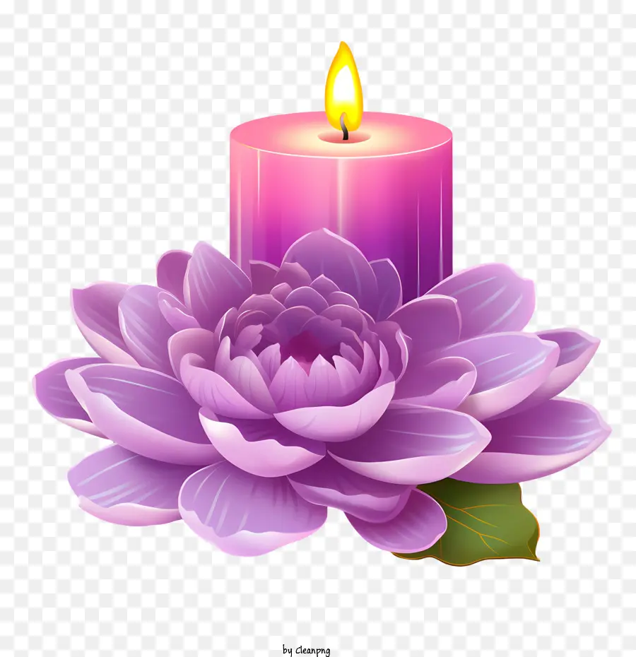 candle lotus flower candle flower petal purple