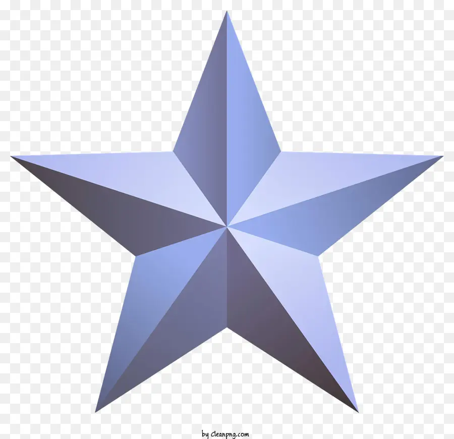 Sao Biểu Tượng - Hình dạng ngôi sao màu xanh phẳng trên nền đen