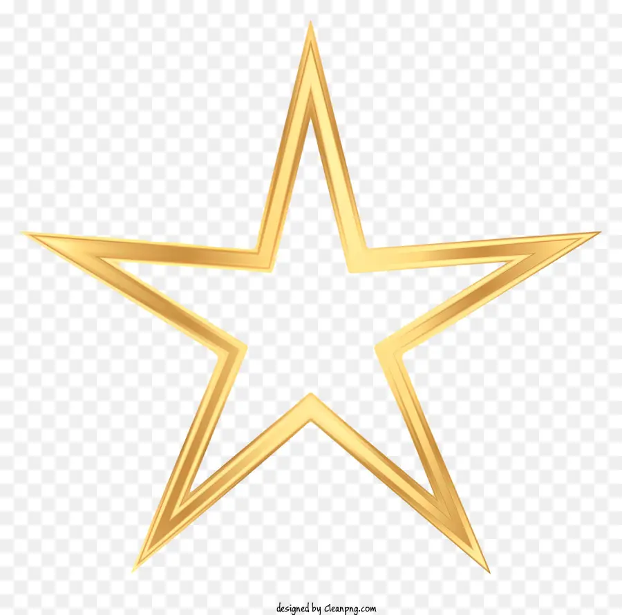 Goldstar - Gold Star -Logo auf schwarzem Hintergrund, kreisförmige Form