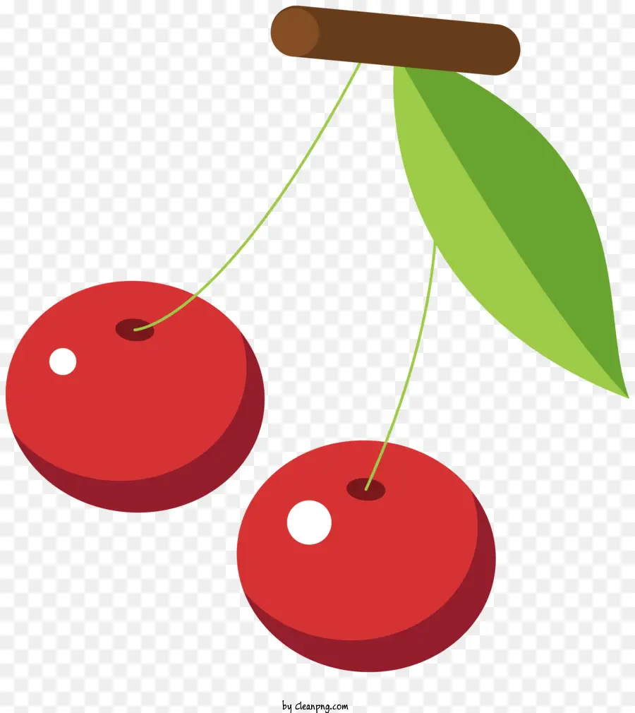 ciliegie ramo di ciliegie rosse foglie verdi - Ciliegie rosse con foglie verdi su sfondo nero