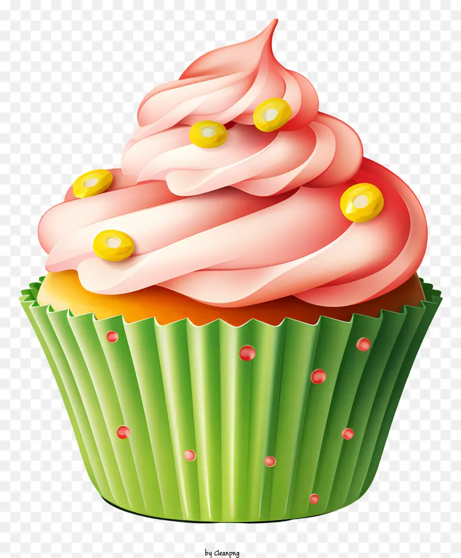 Cupcake Cupcake Pink Cupcake con cupcake glassato con spruzzi di cupcake rosa e bianco - Cupcake rosa con glassa bianca e spruzzi