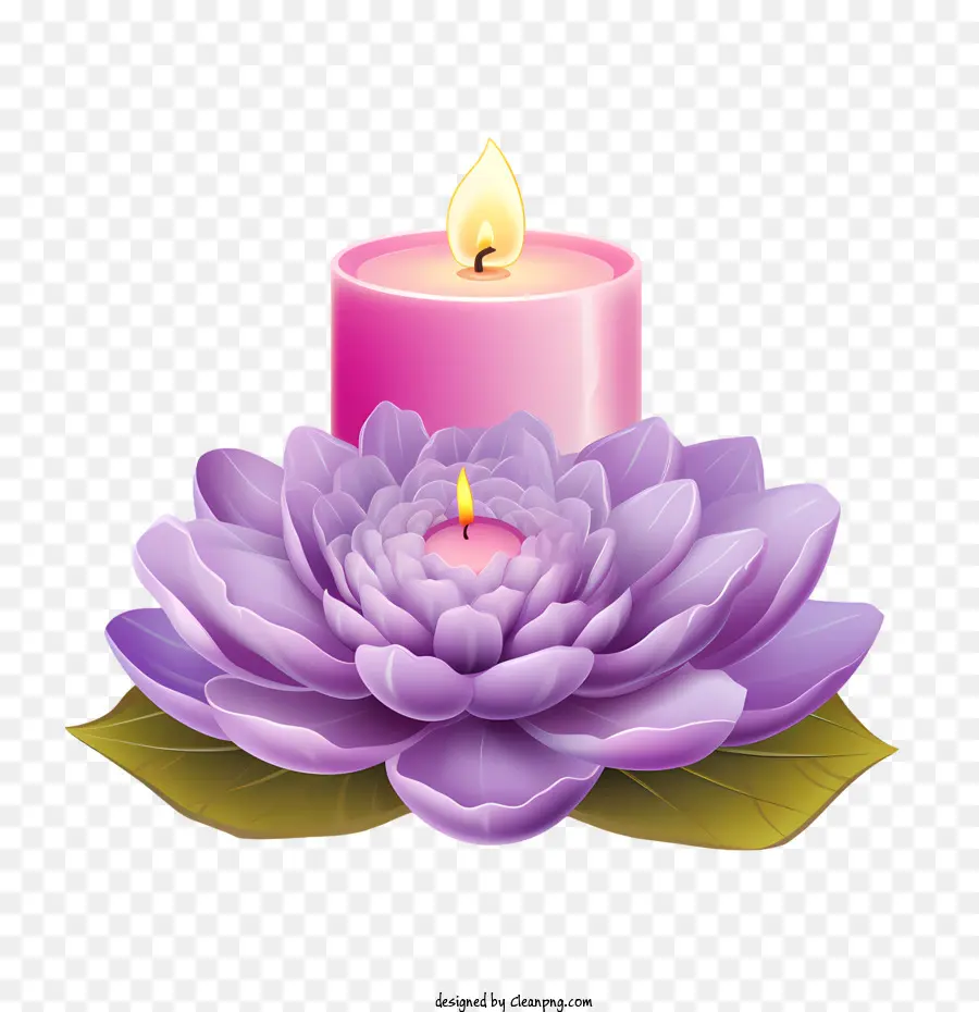 Kerze Lotus Blumenkerze Blumenwasser Entspannung - 