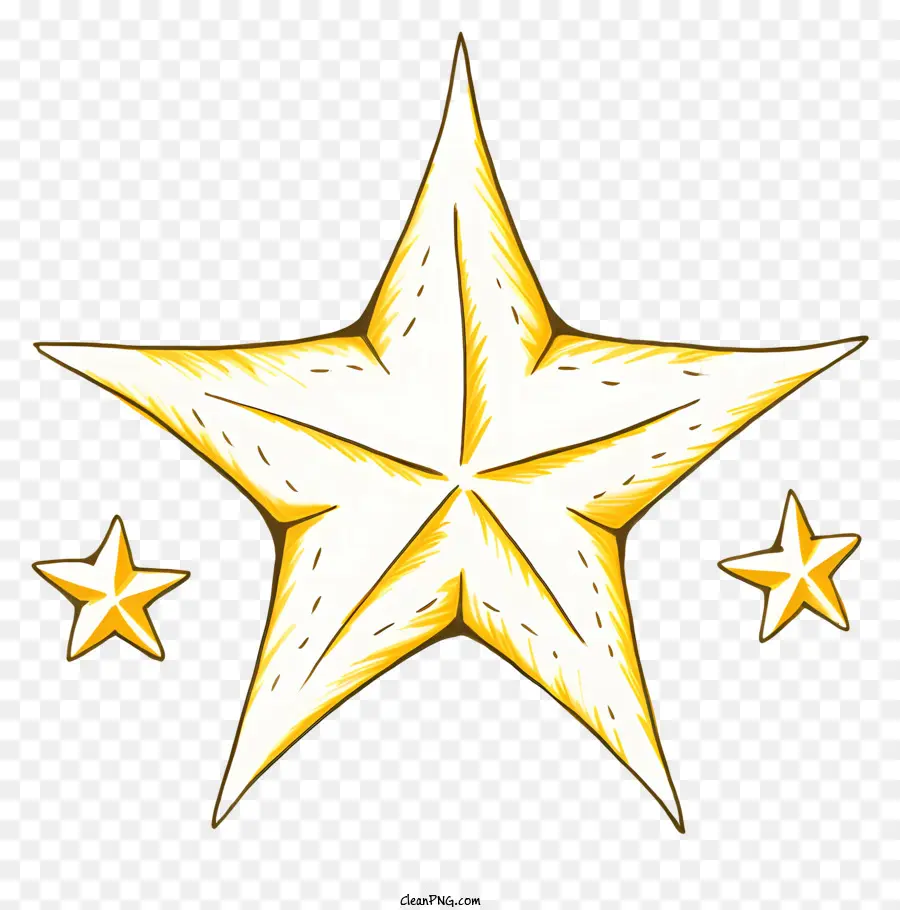 Golden Star - Golden Stern und kleinere Sterne erinnern Glück und Glück