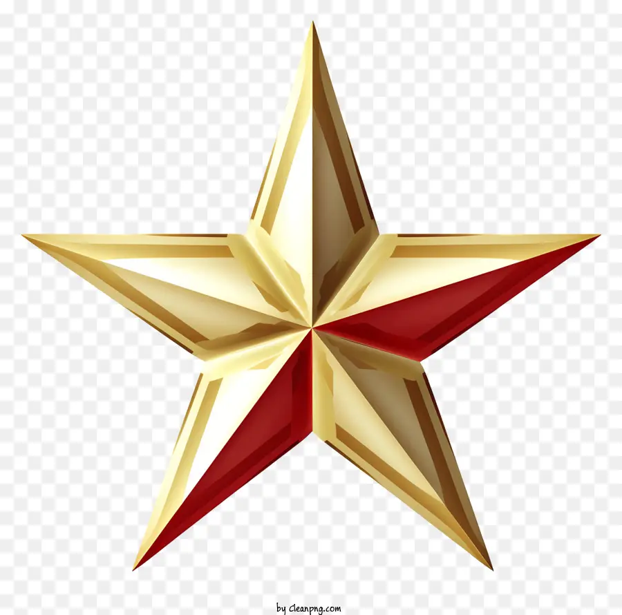 Goldstar - Gold Star mit Red Center symbolisiert Exzellenz