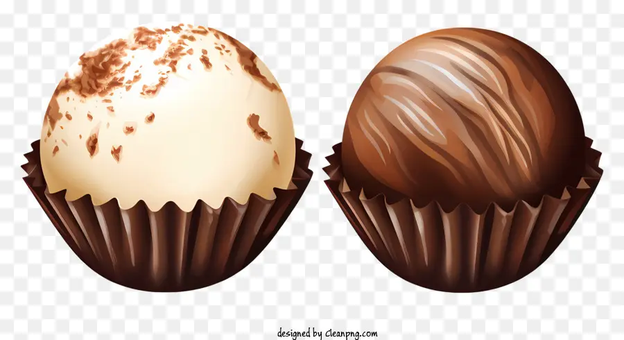 uova di cioccolato cioccolato bianco cioccolato cioccolato ripieno liscio superficie liscia - Due uova di cioccolato, una bianca, una scura, con ripieno di cioccolato