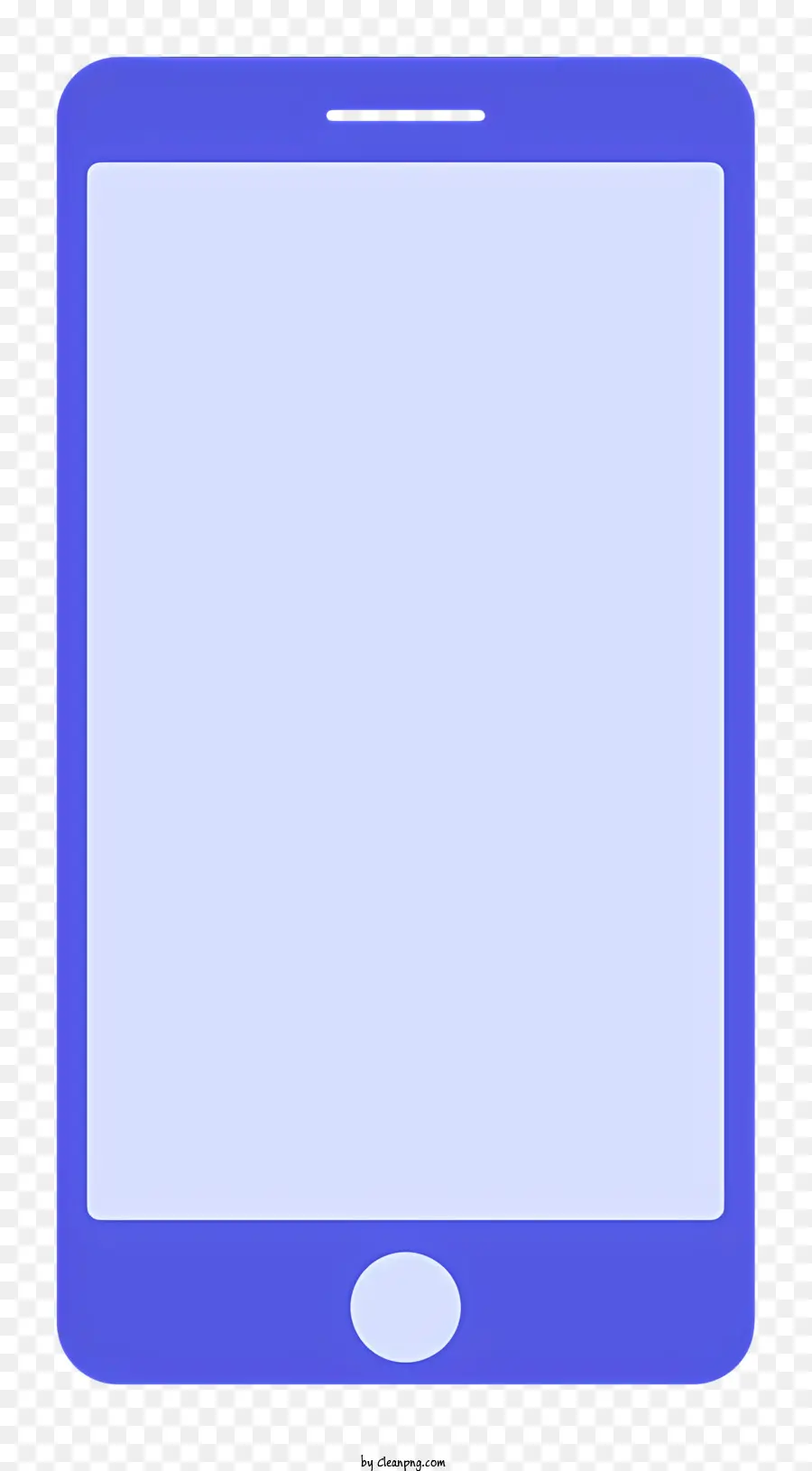 Smartphone blu Schermata vuota Schermata piatta bordo a forma rettangolare attorno allo schermo - Uno smartphone blu vuoto con bordi visibili