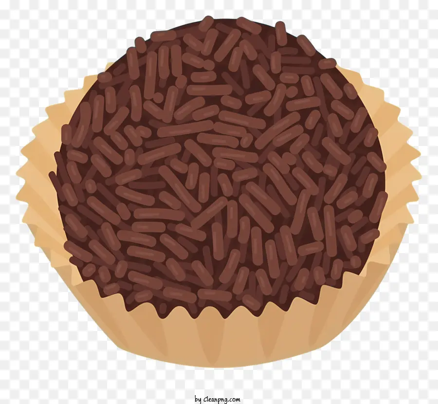 Schokoladenbedeckte Kuchen Schokoladen -Chips Papierkuchen -Dekoration zerknittertes Papier - Schokoladenpapierkuchen mit Schokoladenchips