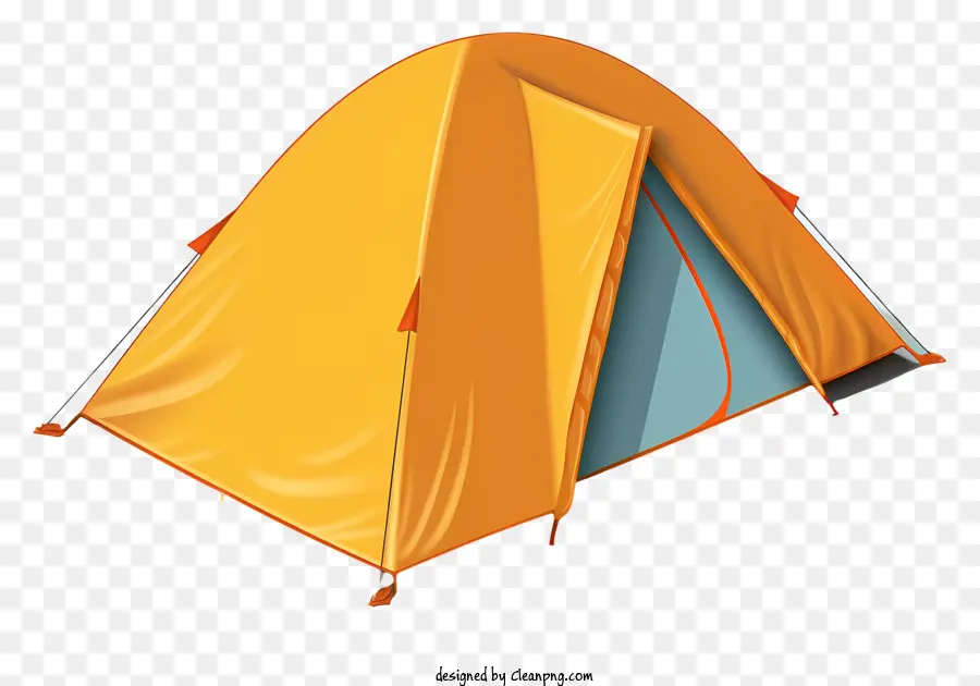 Zelt Offene obere Pole blau Farbe gelbe Farbe - Unbenutztes Zelt mit blauen Vorder- und Gelben Seiten