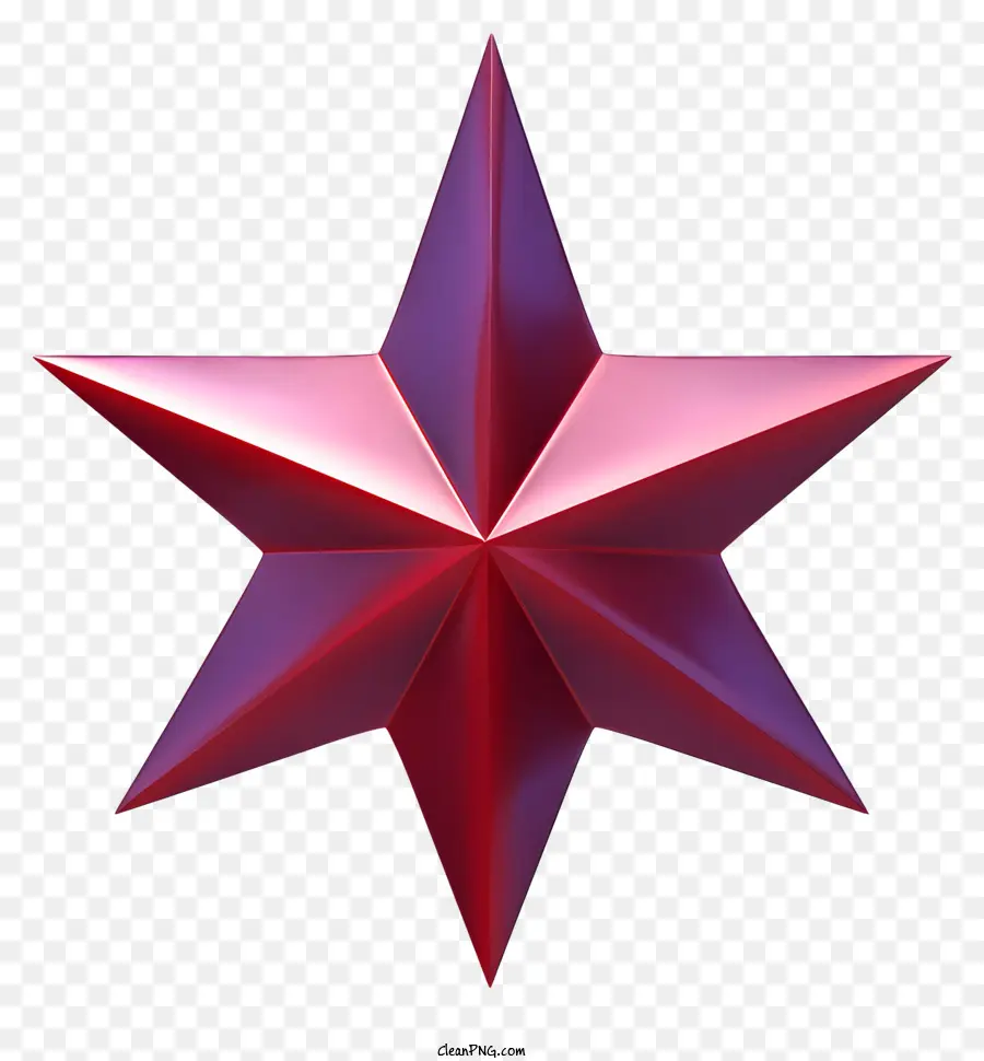 stella rossa - Abstract decorative 3d Red Star on Black