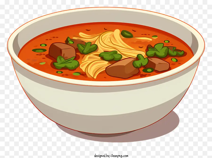 Hühnersuppe Gemüse Suppe cremige Suppe Geschmackvolle Suppe rotbrauner Suppe - Köstliche Hühnchen- und Gemüsesuppe in der Schüssel