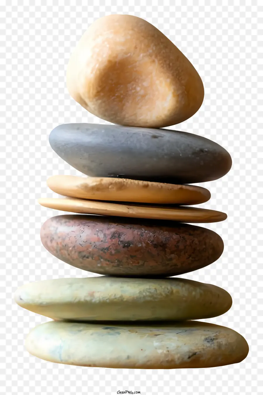 pietre rotonde lisce pietre colorate pietre di pietra pietre marroni - Pietre lisce, rotonde e colorate impilate in forma piramide