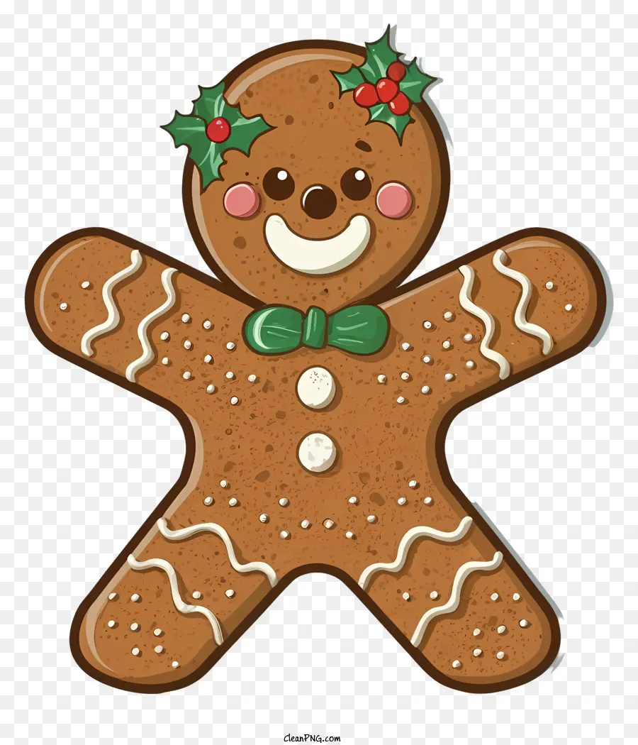 bánh gừng - Phim hoạt hình Gingerbread Man With Festive Phụ kiện và Gừng Gừng